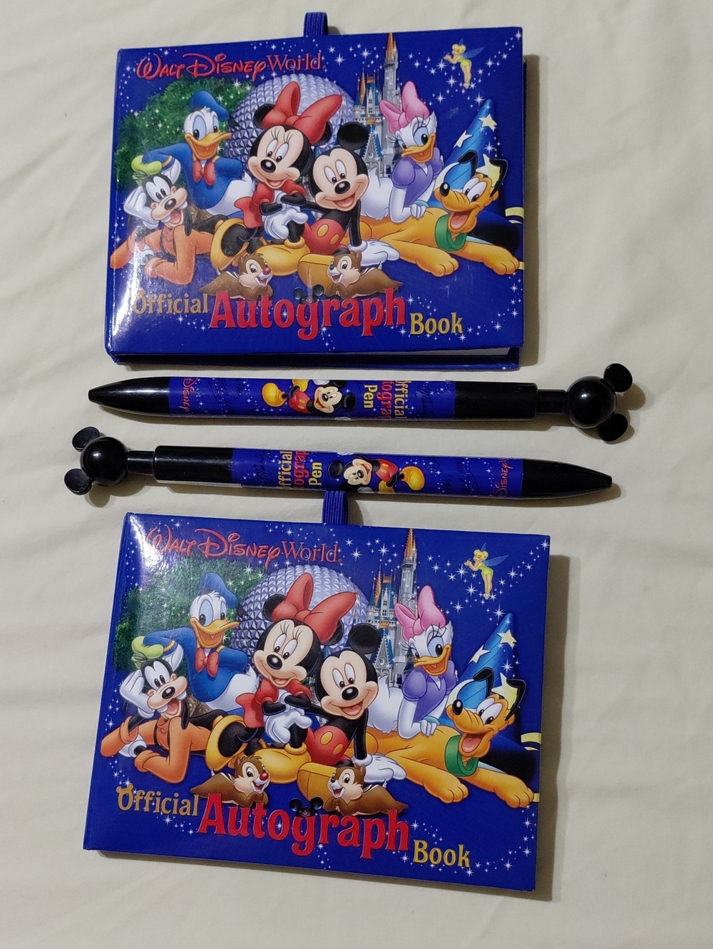 Disney Blue Mickey & Friends Autograph Books with Black Mickey Pen Set